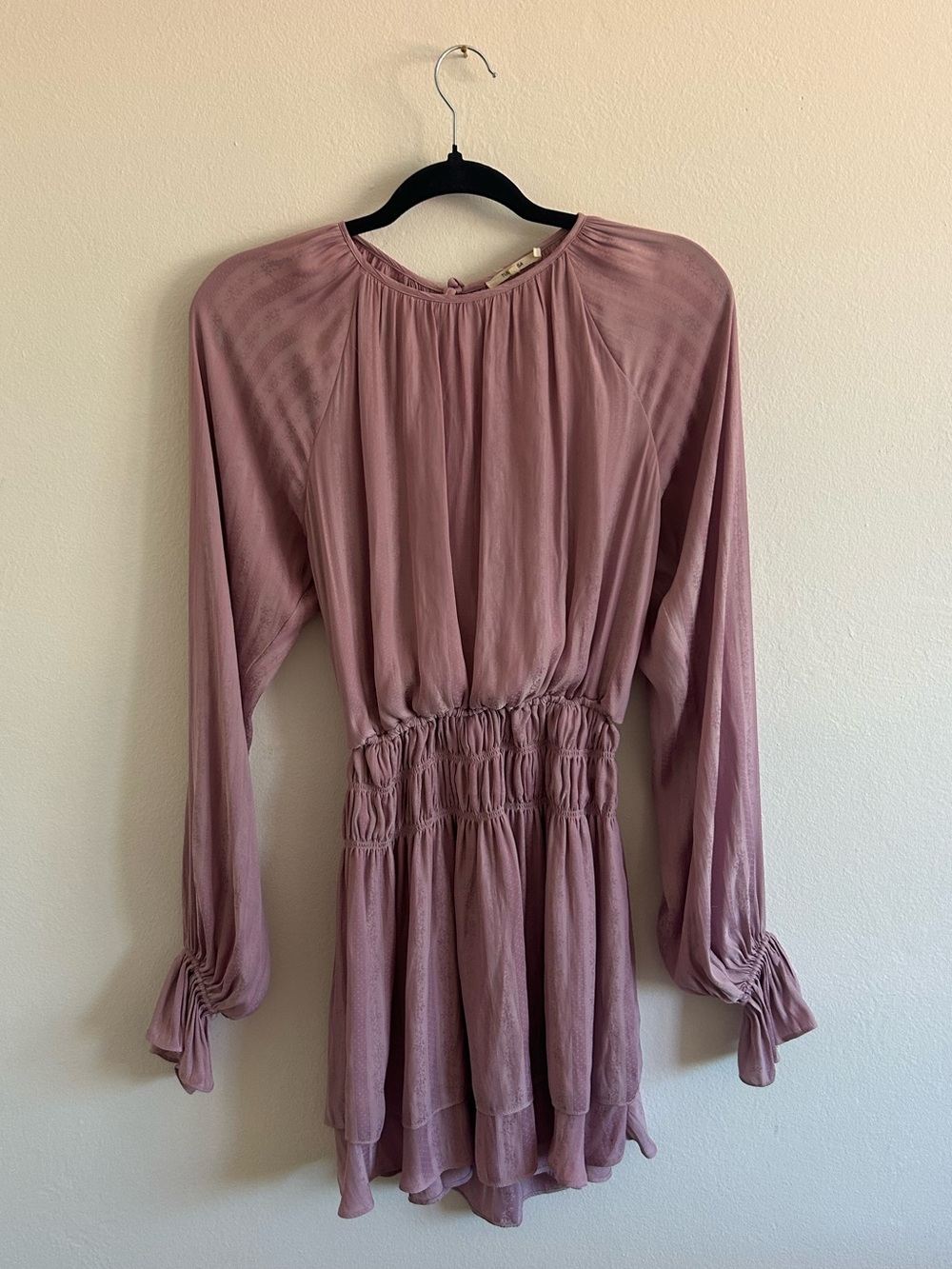 Tularosa Mauve Long-Sleeve Mini Dress